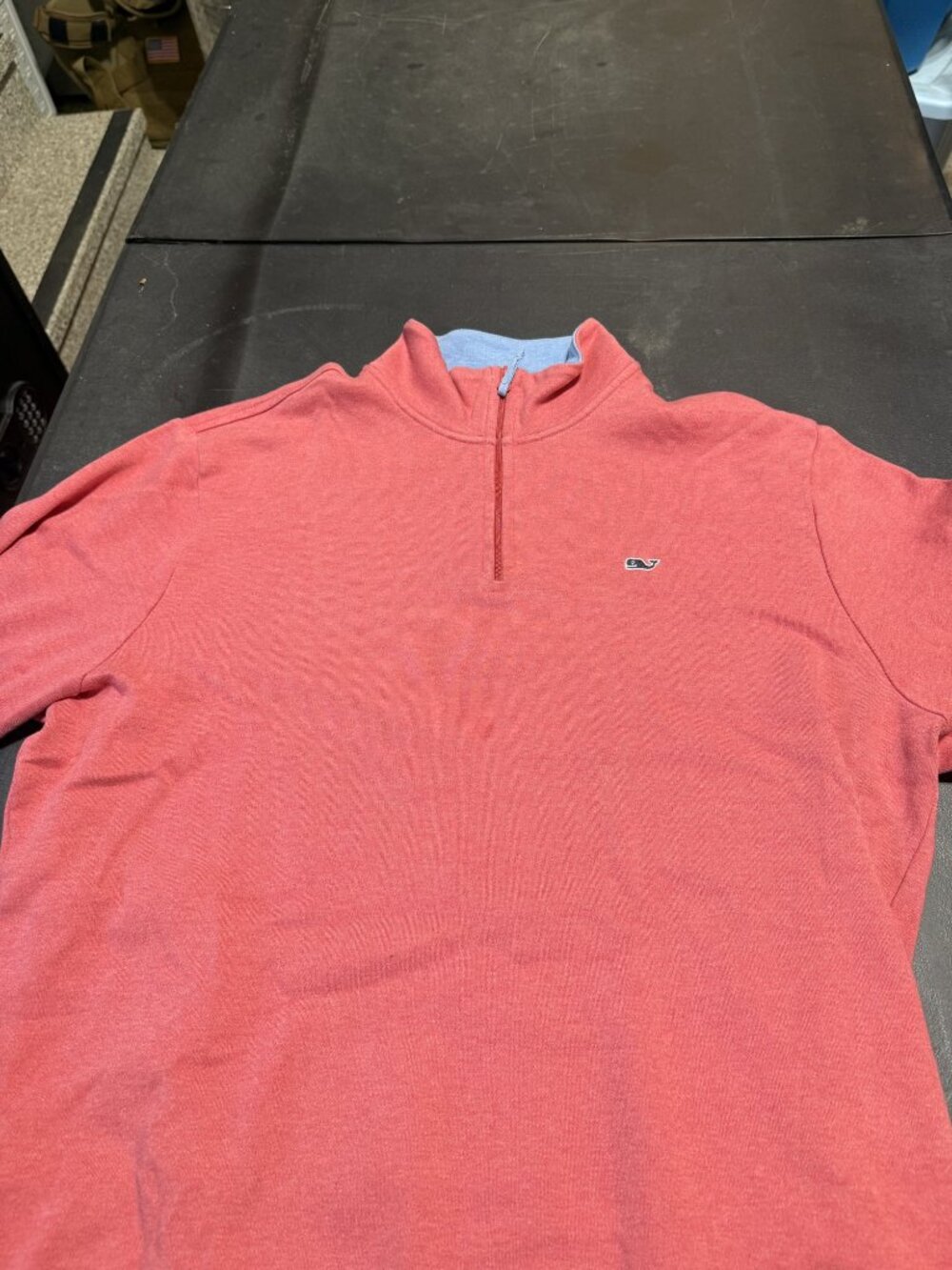 Vineyard Vines Men's 1/4 Zip Pullover Coral Size L